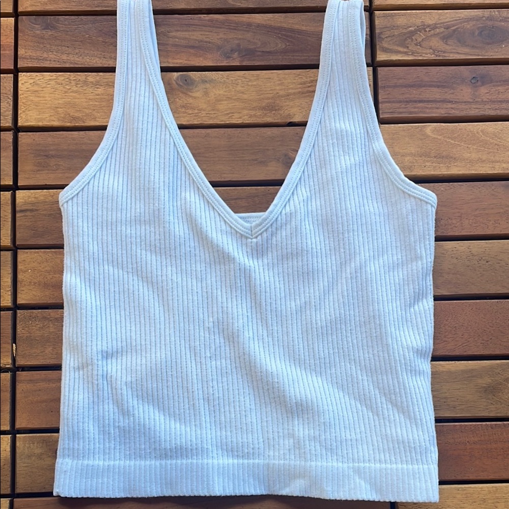 Free People Intimately Ribbed tank top moonlight M/L new nwt